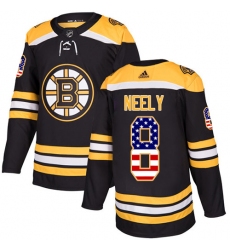 Youth Adidas Boston Bruins #8 Cam Neely Authentic Black USA Flag Fashion NHL Jersey