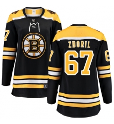 Women's Boston Bruins #67 Jakub Zboril Authentic Black Home Fanatics Branded Breakaway NHL Jersey