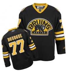 Men's Reebok Boston Bruins #77 Ray Bourque Premier Black Third NHL Jersey