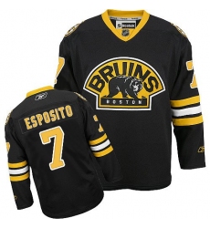 Youth Reebok Boston Bruins #7 Phil Esposito Premier Black Third NHL Jersey