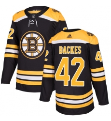 Youth Adidas Boston Bruins #42 David Backes Premier Black Home NHL Jersey