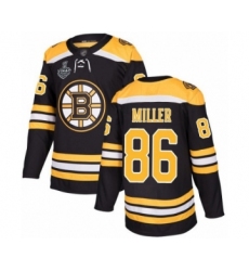 Youth Boston Bruins #86 Kevan Miller Authentic Black Home 2019 Stanley Cup Final Bound Hockey Jersey