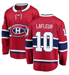 Men's Montreal Canadiens #10 Guy Lafleur Authentic Red Home Fanatics Branded Breakaway NHL Jersey