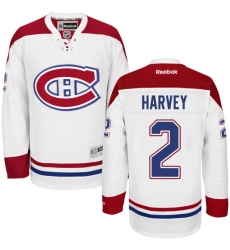 Youth Reebok Montreal Canadiens #2 Doug Harvey Authentic White Away NHL Jersey