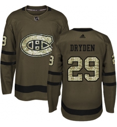Youth Adidas Montreal Canadiens #29 Ken Dryden Premier Green Salute to Service NHL Jersey
