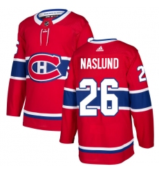 Youth Adidas Montreal Canadiens #26 Mats Naslund Premier Red Home NHL Jersey
