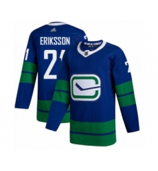 Youth Vancouver Canucks #21 Loui Eriksson Authentic Royal Blue Alternate Hockey Jersey