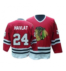 Men's CCM Chicago Blackhawks #24 Martin Havlat Premier Red Throwback NHL Jersey