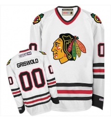 Men's CCM Chicago Blackhawks #00 Clark Griswold Premier White Throwback NHL Jersey
