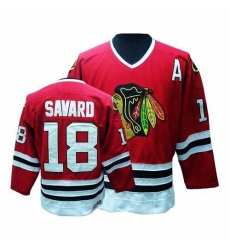 Men's CCM Chicago Blackhawks #18 Denis Savard Premier Red Throwback NHL Jersey