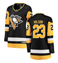 Women's Pittsburgh Penguins #23 Scott Wilson Fanatics Branded Black Home Breakaway NHL Jersey