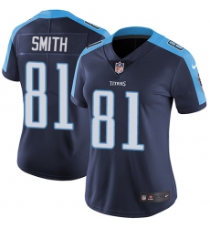 Women's Nike Tennessee Titans #81 Jonnu Smith Navy Blue Alternate Vapor Untouchable Limited Player NFL Jersey