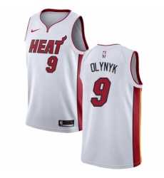 Men's Nike Miami Heat #9 Kelly Olynyk Swingman NBA Jersey - Association Edition