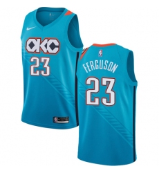 Men's Nike Oklahoma City Thunder #23 Terrance Ferguson Swingman Turquoise NBA Jersey - City Edition