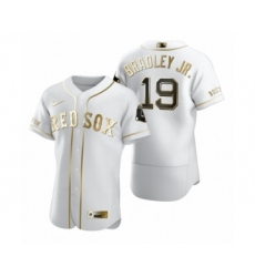 Men Boston Red Sox #19 Jackie Bradley Jr. Nike White Authentic Golden Edition Jersey