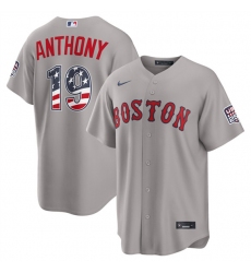 Men's Boston Red Sox #19 Roman Anthony Gray 2026 USA 250 Fourth of July Home Stitched Baseball Jersey