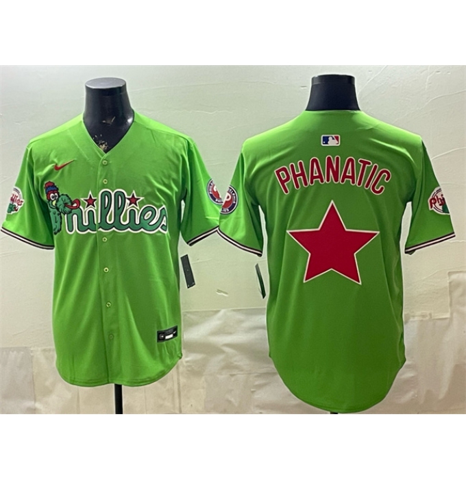 Men's Philadelphia Phillies Light Green Phanatic Limited Stitched Jersey