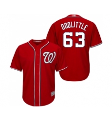 Men's Washington Nationals #63 Sean Doolittle Replica Red Alternate 1 Cool Base Baseball Jersey