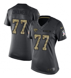 Women's Nike Jacksonville Jaguars #77 Patrick Omameh Limited Black 2016 Salute to Service NFL Jersey