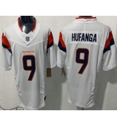 Men's Denver Broncos #9 Talanoa Hufanga Limited White FUSE Vapor Jersey