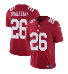 Men's New York Giants #26 Devin Singletary Red Vapor Untouchable Limited Football Stitched Jersey