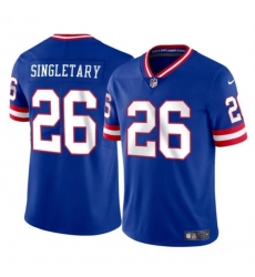 Men's New York Giants #26 Devin Singletary Royal Throwback Vapor Untouchable Limited Football Stitched Jersey
