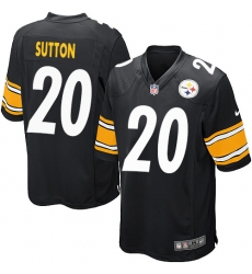 Men's Nike Pittsburgh Steelers #20 Cameron Sutton Game Black Team Color NFL Jersey