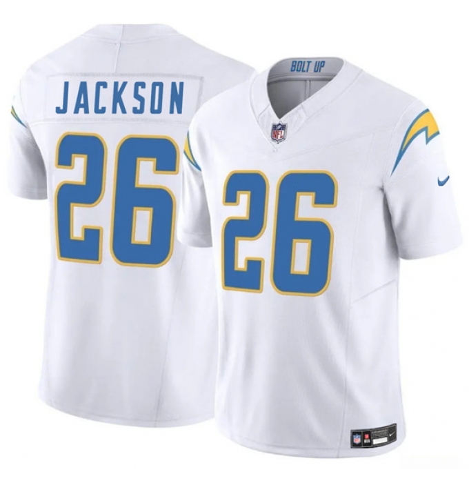Men's Los Angeles Chargers #26 Donte Jackson White 2025 F.U.S.E. Vapor Limited Football Stitched Jersey