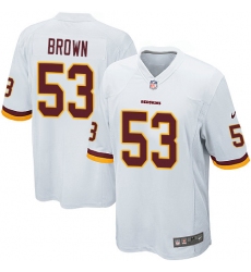 Men's Nike Washington Redskins #53 Zach Brown Game White NFL Jersey