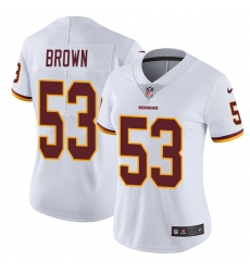 Women's Nike Washington Redskins #53 Zach Brown White Vapor Untouchable Elite Player NFL Jersey