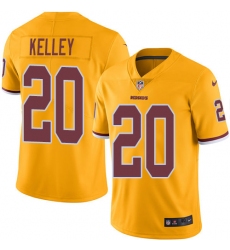 Men's Nike Washington Redskins #20 Rob Kelley Elite Gold Rush Vapor Untouchable NFL Jersey