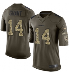 Men's Nike Washington Redskins #14 Ryan Grant Elite Green Salute to Service NFL Jersey