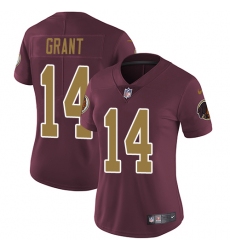 Women's Nike Washington Redskins #14 Ryan Grant Burgundy Red/Gold Number Alternate 80TH Anniversary Vapor Untouchable Elite Player NFL Jersey
