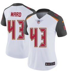 Women's Nike Tampa Bay Buccaneers #43 T.J. Ward White Vapor Untouchable Limited Player NFL Jersey