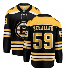 Youth Boston Bruins #59 Tim Schaller Authentic Black Home Fanatics Branded Breakaway NHL Jersey