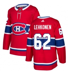 Youth Adidas Montreal Canadiens #62 Artturi Lehkonen Premier Red Home NHL Jersey