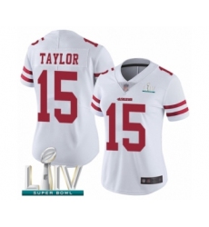 Women's San Francisco 49ers #15 Trent Taylor White Vapor Untouchable Limited Player Super Bowl LIV Bound Football Jersey