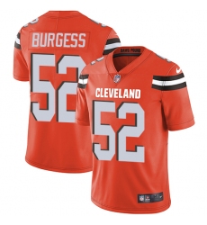Men's Nike Cleveland Browns #52 James Burgess Orange Alternate Vapor Untouchable Limited Player NFL Jersey