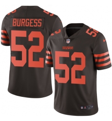Youth Nike Cleveland Browns #52 James Burgess Limited Brown Rush Vapor Untouchable NFL Jersey