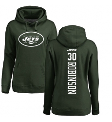 NFL Women's Nike New York Jets #30 Rashard Robinson Green Backer Pullover Hoodie