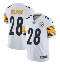 Men's Nike Pittsburgh Steelers #28 Mike Hilton White Vapor Untouchable Limited Player NFL Jersey