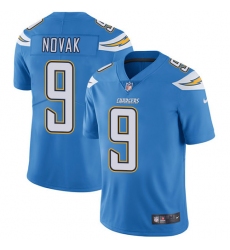Men's Nike Los Angeles Chargers #9 Nick Novak Electric Blue Alternate Vapor Untouchable Limited Player NFL Jersey
