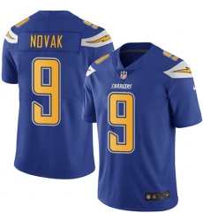 Youth Nike Los Angeles Chargers #9 Nick Novak Limited Electric Blue Rush Vapor Untouchable NFL Jersey