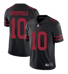 Youth Nike San Francisco 49ers #10 Jimmy Garoppolo Black Vapor Untouchable Elite Player NFL Jersey