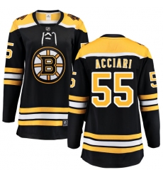 Women's Boston Bruins #55 Noel Acciari Authentic Black Home Fanatics Branded Breakaway NHL Jersey