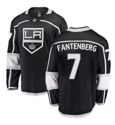 Men's Los Angeles Kings #7 Oscar Fantenberg Authentic Black Home Fanatics Branded Breakaway NHL Jersey