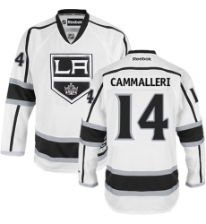 Youth Reebok Los Angeles Kings #14 Mike Cammalleri Authentic White Away NHL Jersey