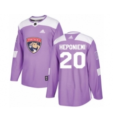 Youth Florida Panthers #20 Aleksi Heponiemi Authentic Purple Fights Cancer Practice Hockey Jersey