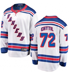 Men's New York Rangers #72 Filip Chytil Fanatics Branded White Away Breakaway NHL Jersey
