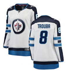 Women's Winnipeg Jets #8 Jacob Trouba Fanatics Branded White Away Breakaway NHL Jersey